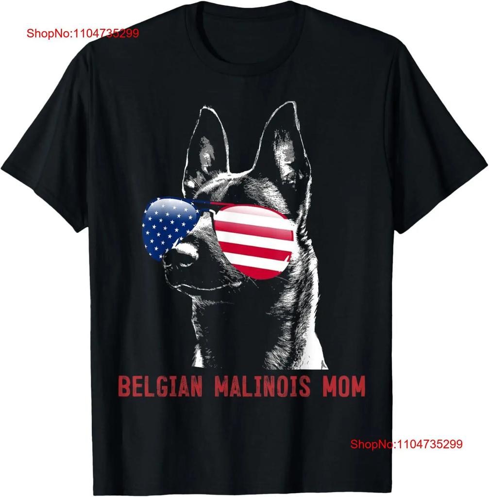 Belgian Malinois Mom Dog Puppy USA T Shirt Vintage Washed Men Comfortable Stylish Stretched Homme Soft Fashion Streetwear