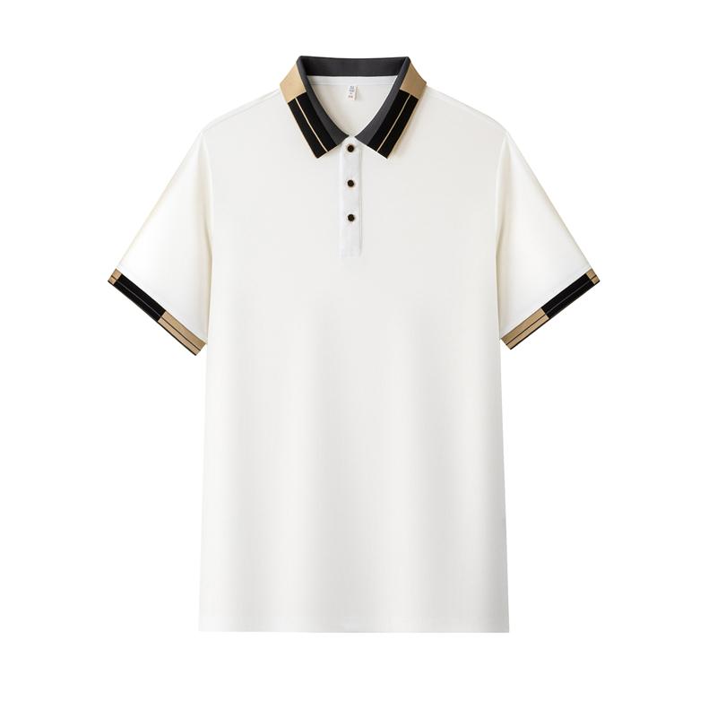 STORN Neues Herren Business Casual Kurzarmhemd Einfarbiges Poloshirt Modisches Atmungsaktives Bequemes Vielseitiges Oberteil