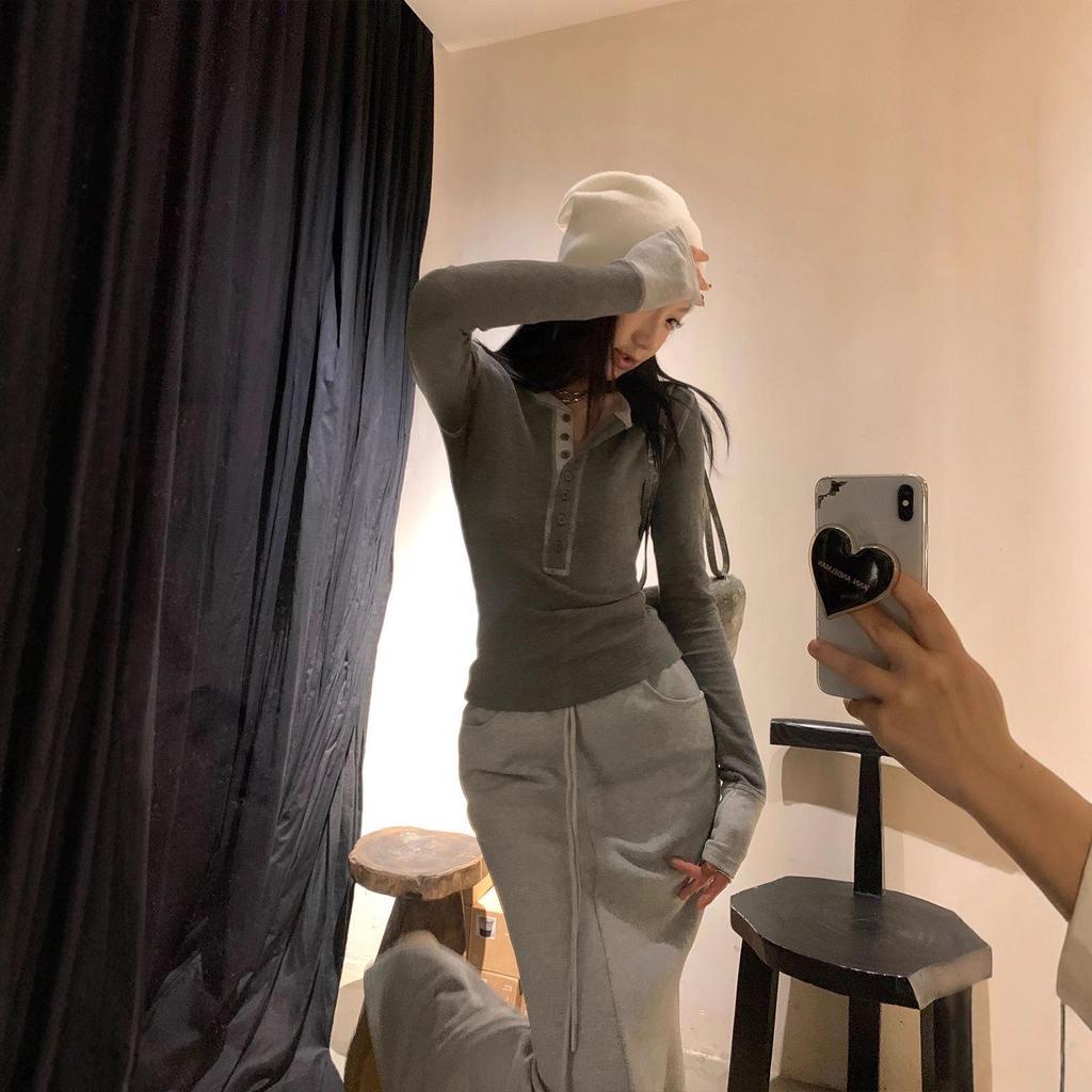 Women's Spring Long Sleeve Slim Fit Colorblock T-Shirt
