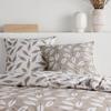 Bedding Set - 140 X 200 Cm - Beige Floral Printed Cotton with Leaf Pattern - TODAY SUNSHINE