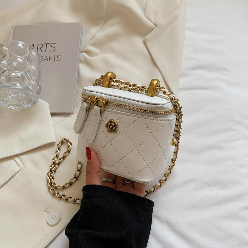 Tas dames 2026 nieuwe niche mode diamanten ketting lippenstift kleine vierkante tas gevoel éénschouder crossbody tas