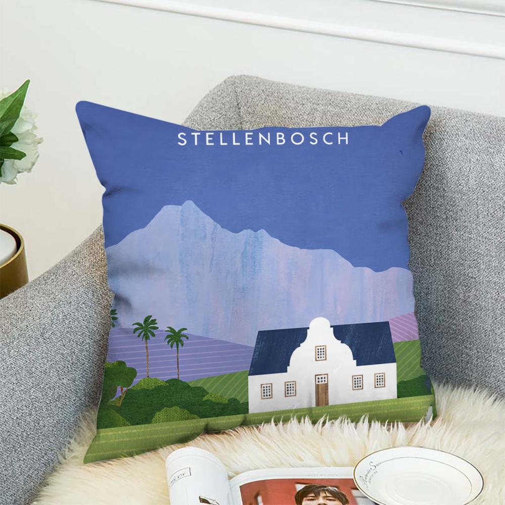 H-Henry Art Pillow Case For Car Sofa Decorative Home Double-sided Print Plush Square Throw Pillow Cushion Cover