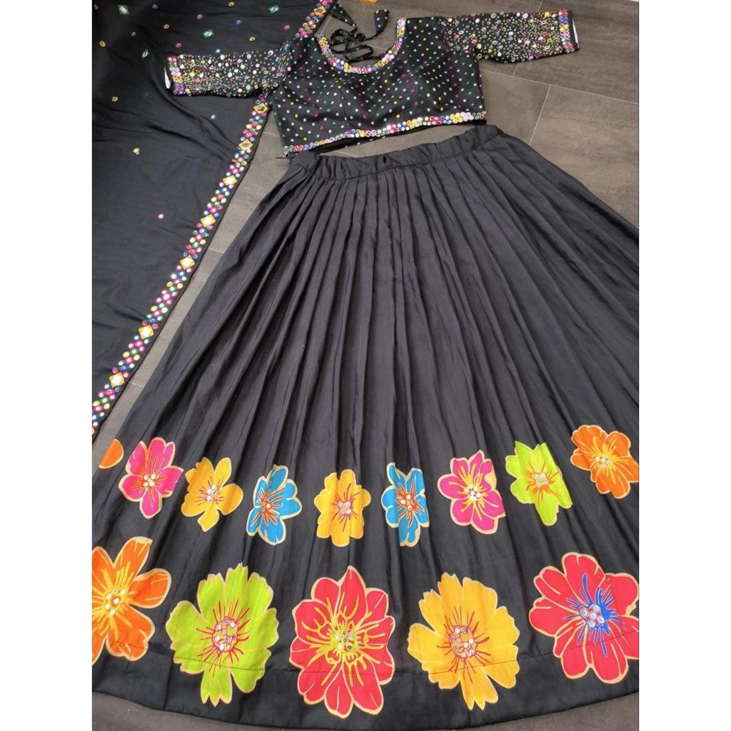 New Launching Navratri Special Real Mirror Work Lehenga Choli