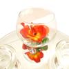 Les Trésors De Lily [L4085] - Floating Candle Tray 'Belle De Soie' Mirror (orange) - 25x9 Cm