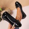 Fashion Women Flats Round Toe Shallow Mouth Loafers 2025 New Versatile Sneakers Women Fragrant Bow Knot Flat Heel Single Shoes for Women