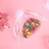 100pcs Drawstring Organza Bag Jewelry Pouch Wedding Party Favor Gift Bag White
