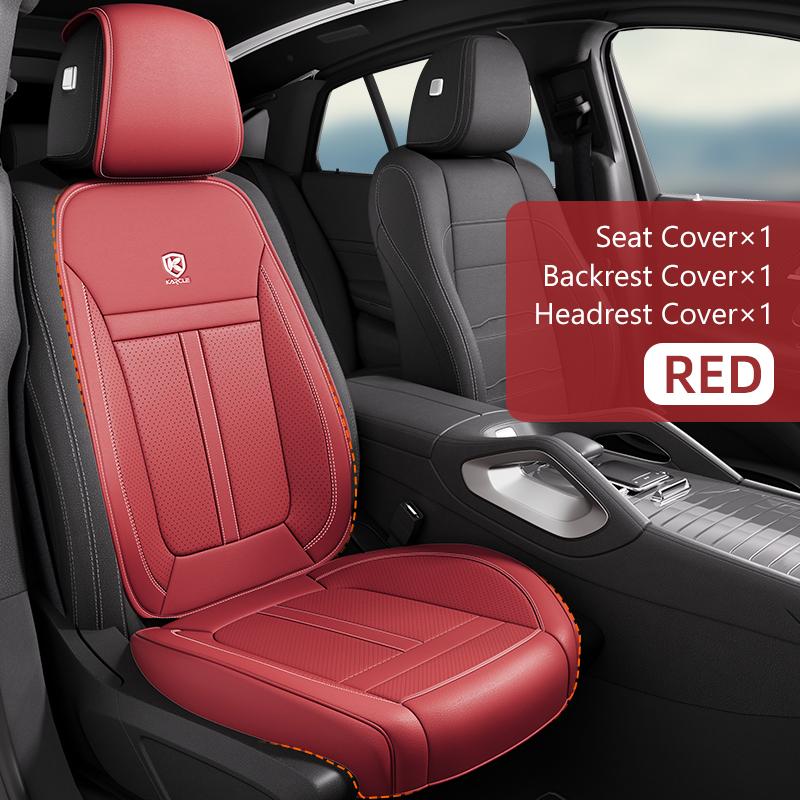 PU Leather Car Seat Covers Full Set Breathable Hole Front Seat Cushion Adjustable Back Seat Protector Waterproof Car Accessory