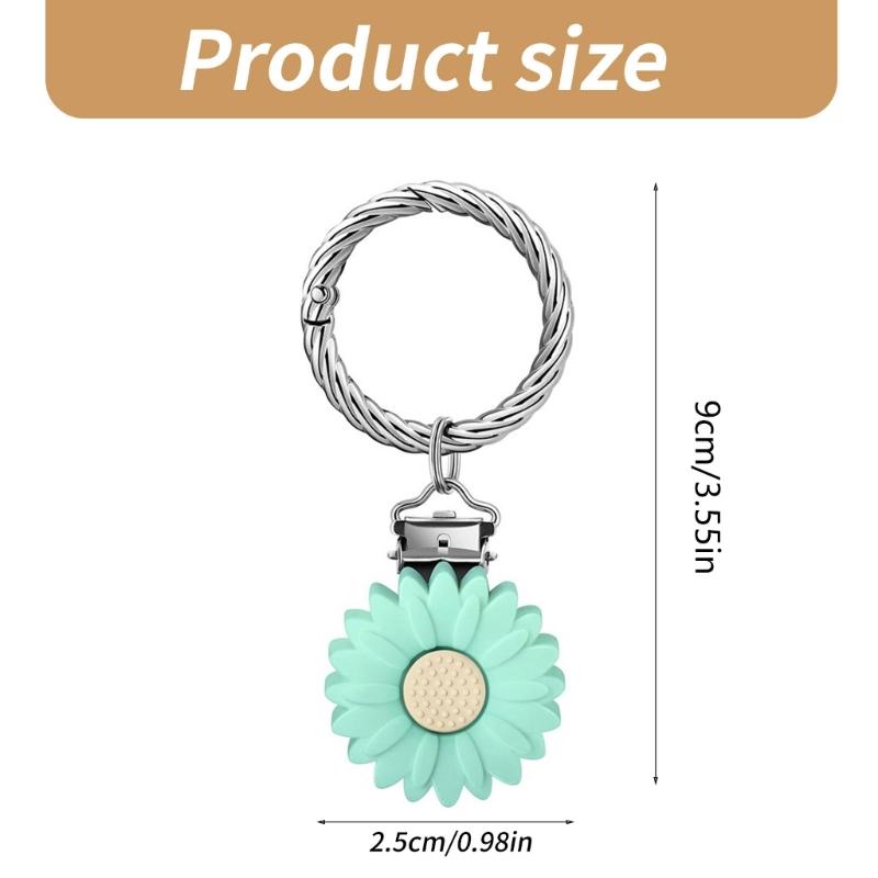 Versatile Keychain Bag Decoration Daisy Hat Clip Silicone Travel Accessory for Attaching Hat to Bag or Suitcase