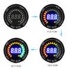 Auto Parts Voltmeter For Motorcycle Car Boat Aluminum Alloy DC 12V Digital Display Colorful Screen LED
