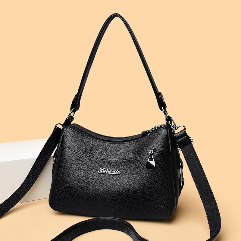 PU Umhängetasche Damen Achseltasche Tasche für Mütter mittleren Alters Umhängetasche