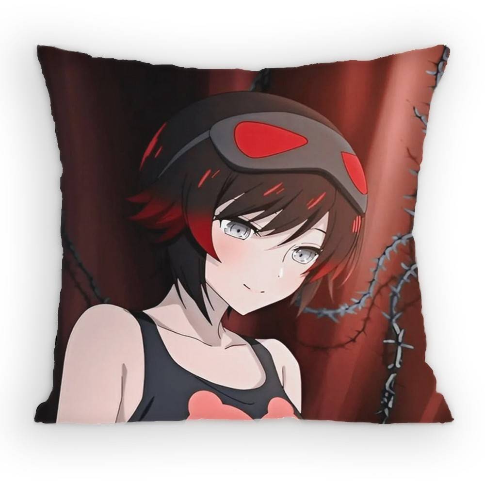 Rwby Ice Queendom Ruby Rose Pillow Case Anti-Dustmite Pillowcase Invisible Zipper Silky Sofa Cushion Cover For Bedroom