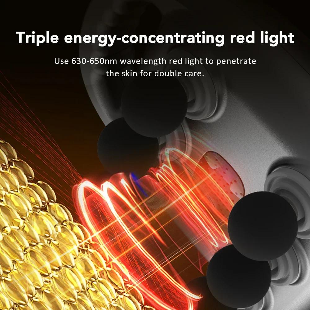 ექვსთავიანი ფასციალური იარაღი პროფესიონალური ღრმა კუნთების მასაჟორი მაღალი სიხშირის ვიბრაციით სხეულის წელის ზურგის ფეხის მასაჟორი კუნთების რელაქსაცია