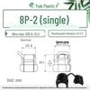 4N-4 4K-4 5P-4 6N-4 Nylon Cable Clip and Power Cord Protector, Black