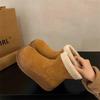 Small thickened cotton shoes platform snow boots women's new winter velvet warm zipper short boots
