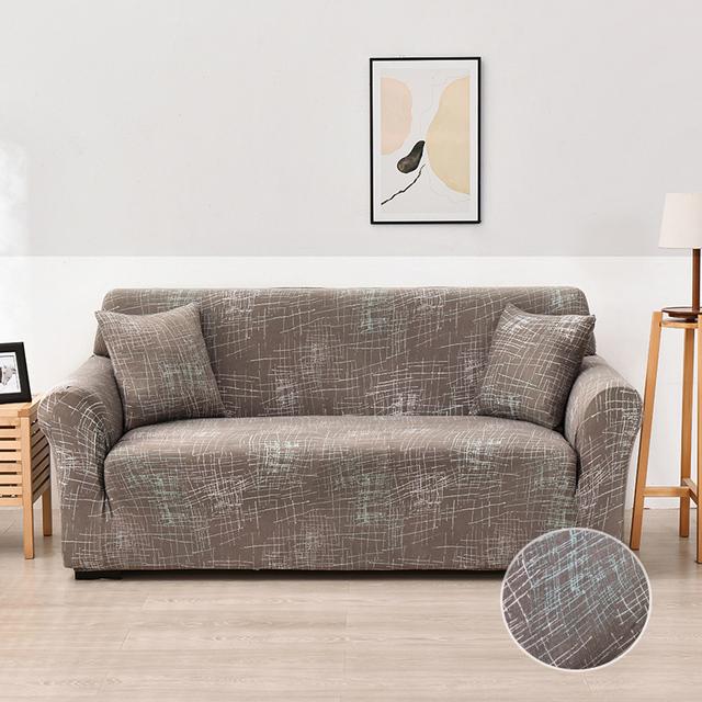 Ash Color Elastic Sofa Covers For Living Room Corner L -Shape Couch Cover Sectional Chair Slipcovers Protector Cover 1 /2 /3 /4 Seat