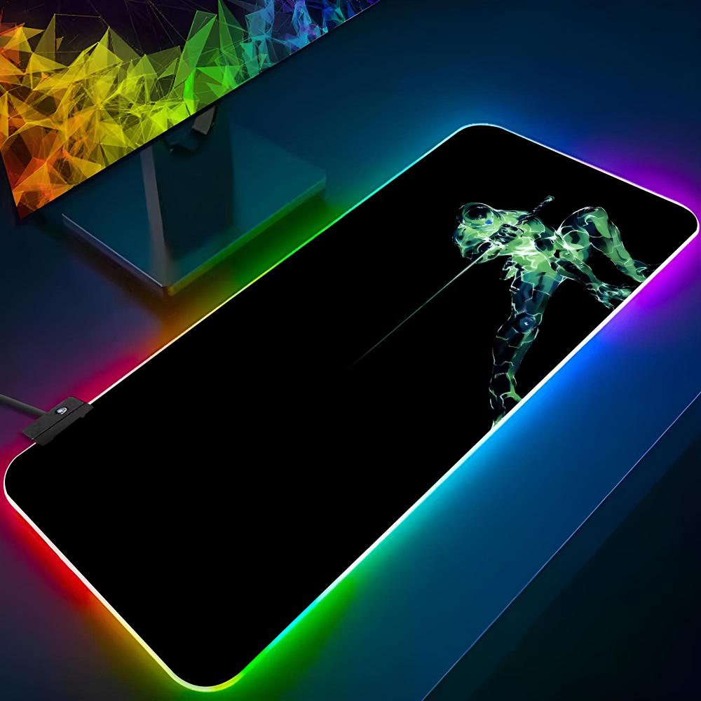 Metal Gear Solid Mouse Pad Gaming Rgb Mousepad Gifts Backlit Keyboard Gamer Girl Xxl Laptop Mat Table Pads Deskpad