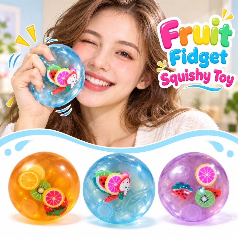 Sensory Fidget Ball Quick-rebound Squeeze Toy Round TPR Fidget Toy Desktop Gift