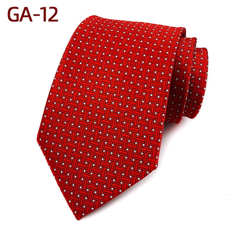 Classic Men's 8cm Plaid Polyester Tie