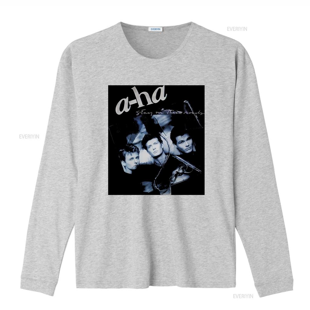 Cotton T Shirt A Ha Music Stay On These Roads Paul Waaktaar Savoy Band  Vintage Washed Breathable Homme Comfortable