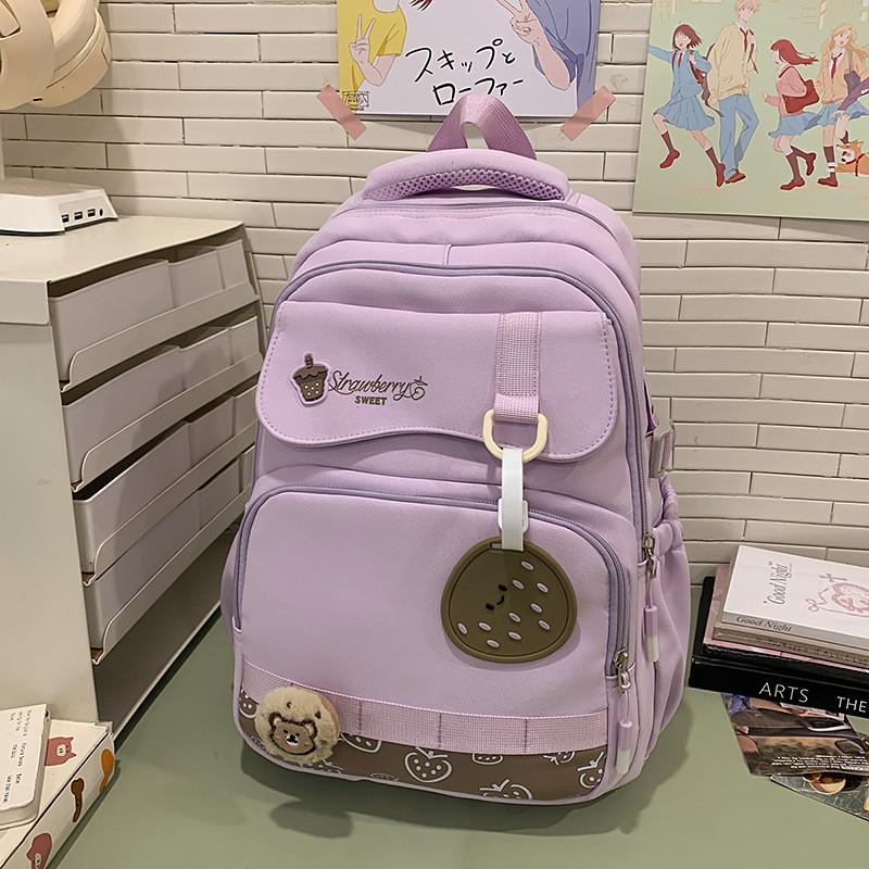 Großer Nylon-Rucksack im Bärenstil mit atmungsaktivem Design für Schule und Universität