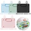 Multi-functional Activity Pad Silicone Baby Placemat with Suction Cup, Toddlers Eating Food Mat Mats Anti-fall Rope, Foldable for Kids Non Slip Table