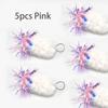 Plush Ball Cat Toy Tassel Rabbit Fur Cat Teaser Stick Changing Heads Pet Toys For Kitten