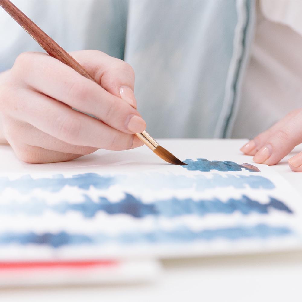 9pcs Professional Paint Brushes Set Multipurpose Paintbrush Nylon Hair Wooden Handle for Acrylic