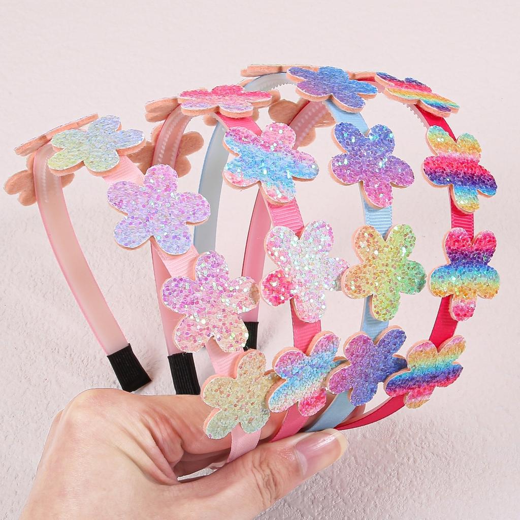 1/4pcs Glitter Star Headbands Party Decor Rainbow Butterfly Hairband Girls Headband Kids Children Party Favor Headwear