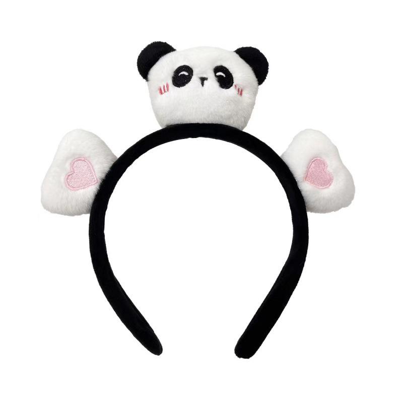 Adorable 2026 Panda Hair Accessory: Cute Round Headband & Funny Clip for Girly Wash Face Routine