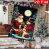 2D Flat, 2D Flat Christmas Santa Claus Presents Snowman Garden Flag As a Gift_3-28x40 Inch Outdoor Garden Flag Double-sided Home Decoration Courtyard 