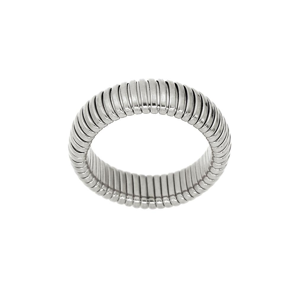 French Vintage Light Luxury Geometric Ribbed Ring - Titanium Steel Gold-Plated Fashion Jewelry