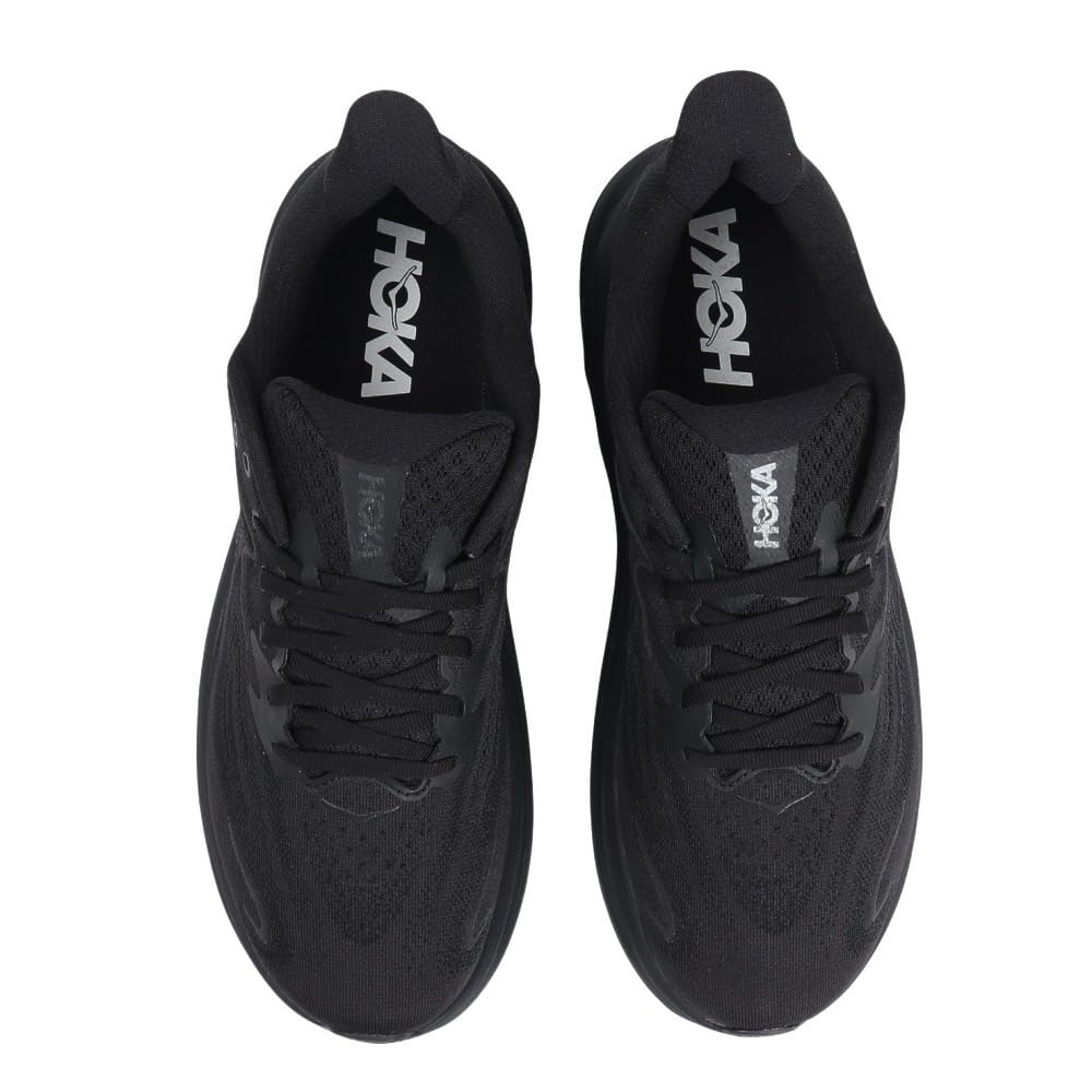 HOKA Clifton 10 Running Black Sneakers for Walking and Road and Cushioned Shoes, (1162030-BBLC), Use, Ultra-Lightweight (Black/Size 25.0/Men's)