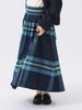 Beams Boy Women's Big Tartan Skirt, Navy 2