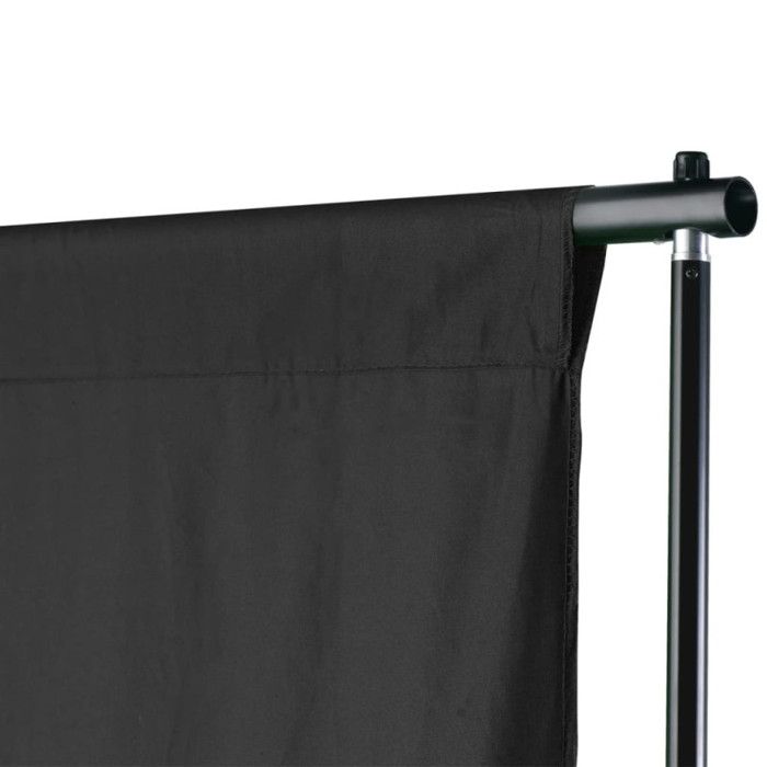 Système de support de toile de fond de photo - VIDAXL - 600 x 300 cm - Noir - Aluminium