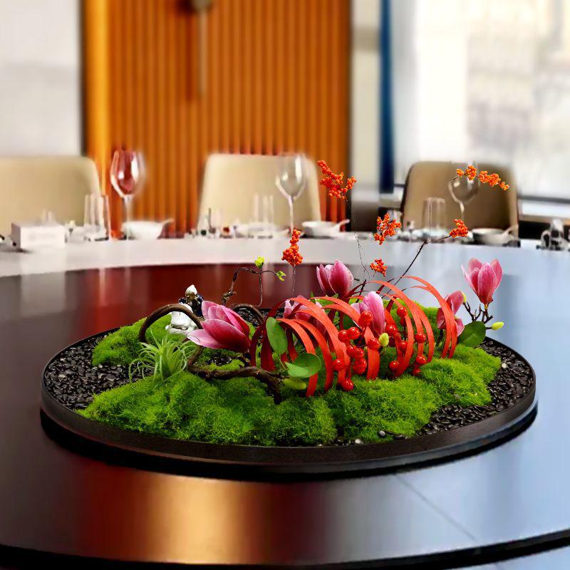 Neues chinesisches Tafelaufsatz: Kreatives künstliches Blumenlandschaftsornament