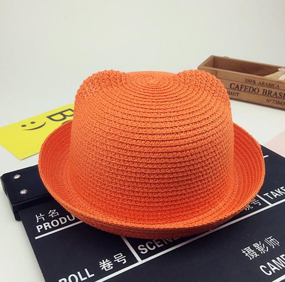Childrens Cartoon Straw Hat With Sunshade For Summer Outings And Playtime