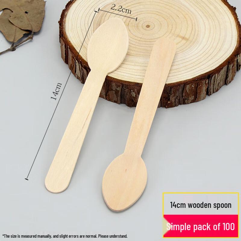 Wuhe Degradable Disposable Wooden Ice Cream Spoons