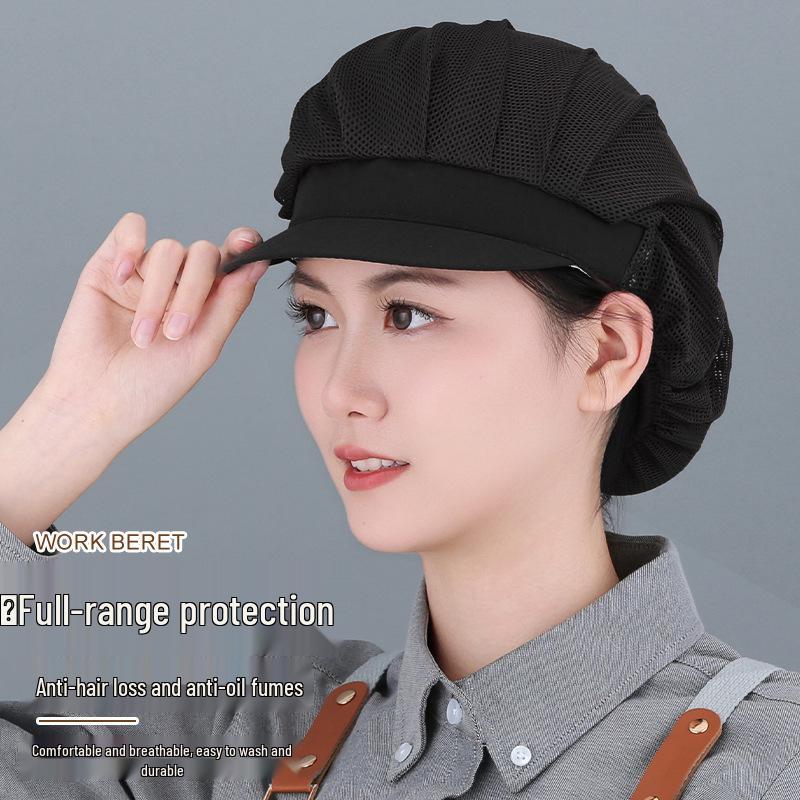 Women's Breathable Dustproof Kitchen Chef Hat - Sanitary Head Cover for Catering and Workshops
