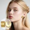 European-American Hot-Selling Multi-Layer Wide Circle Threaded Earrings, Light Luxury High-End Fashion Design Jewelry.