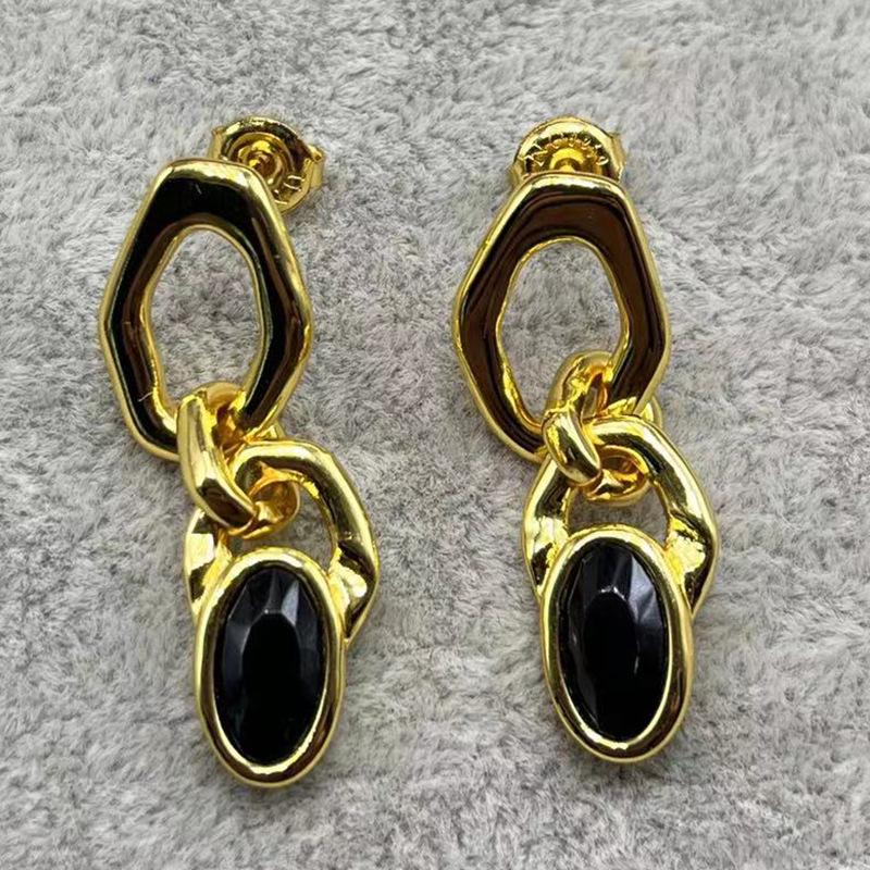 2024 New Colorful Geometric Polka Dot and Water Drop Shape Stud Earrings for Women