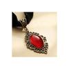 Victorian Heart Pendant Necklace With Cross Chain And Alloy Material For Women
