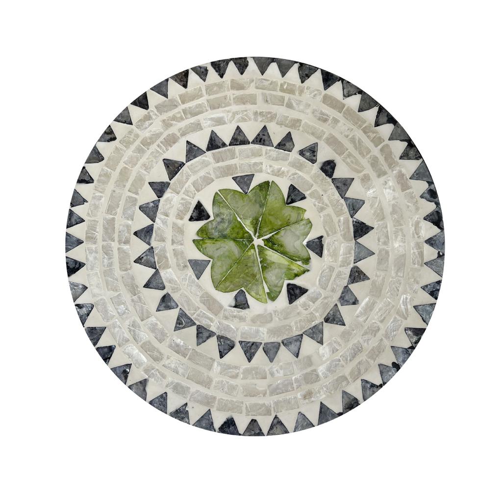 American light luxury ins wind color shell thermal insulation pad, creative shell round placemat, high-end desktop plate mat household tray