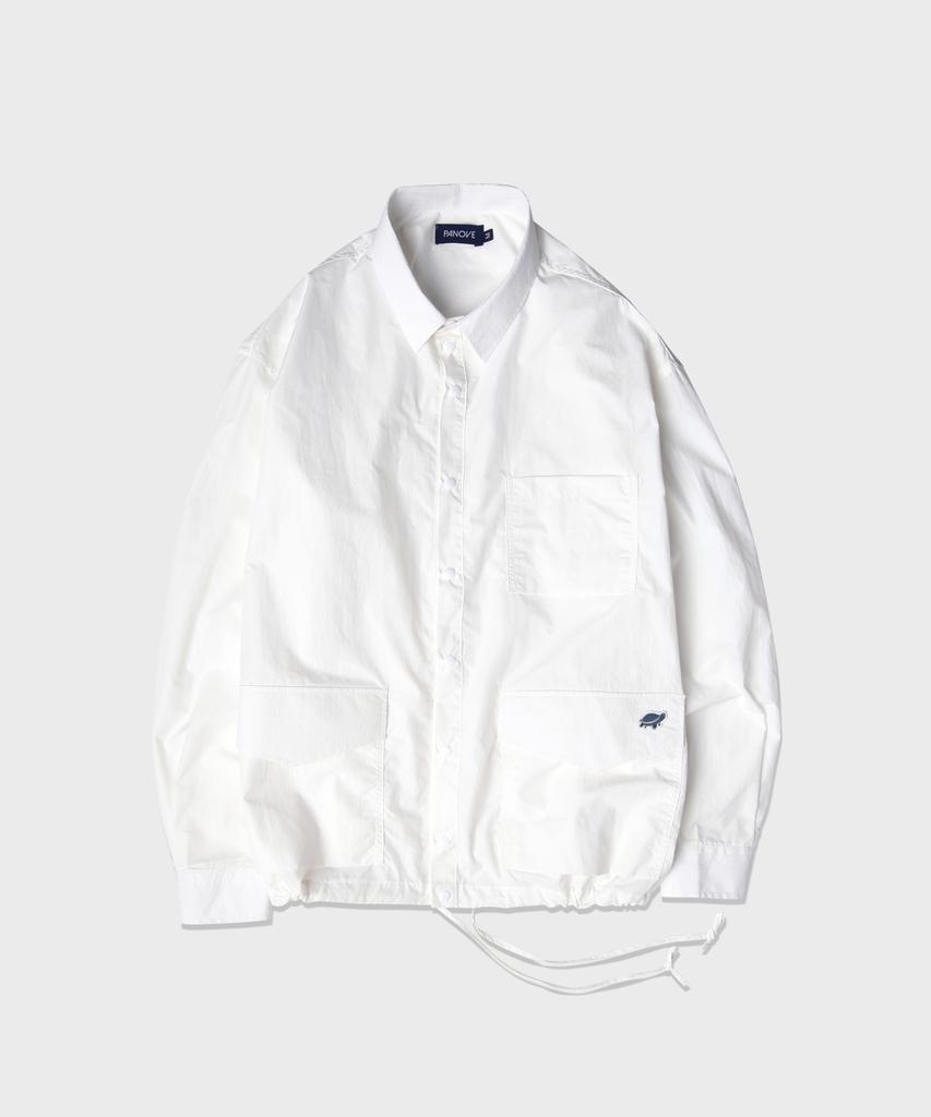 Panobeu Pnv027 Nylon Shirt Jacket (White)