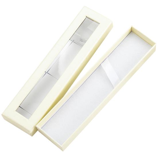 Exquisites Federmäppchen-Futterdesign Papier Sichtbares Transparentes Fenster Stifte Geschenke Etui für Täglich