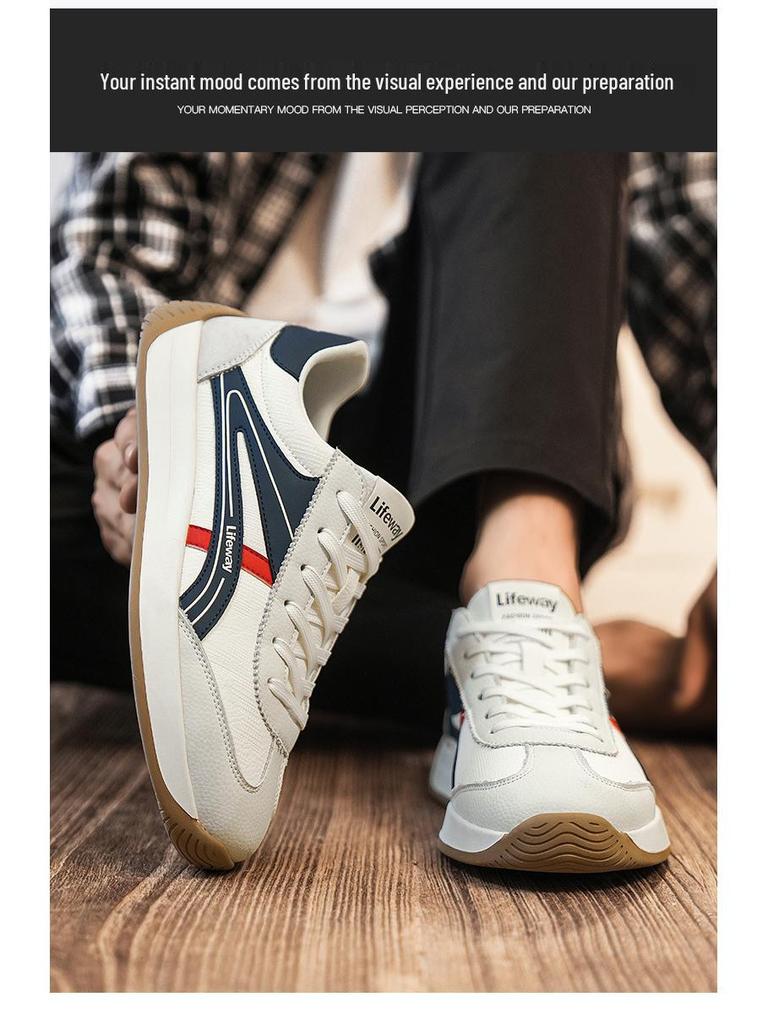 Men's Light Luxury Forrest Gump Retro Shoes - Soft Sole, Lightweight, Breathable Outdoor Casual Sneakers for Autumn & Winter.