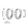 WOSTU Vintage 925 Sterling Silver Retro Pattern Hoop Earrings For Women Mom's Lady Party Dating Jewelry Gift