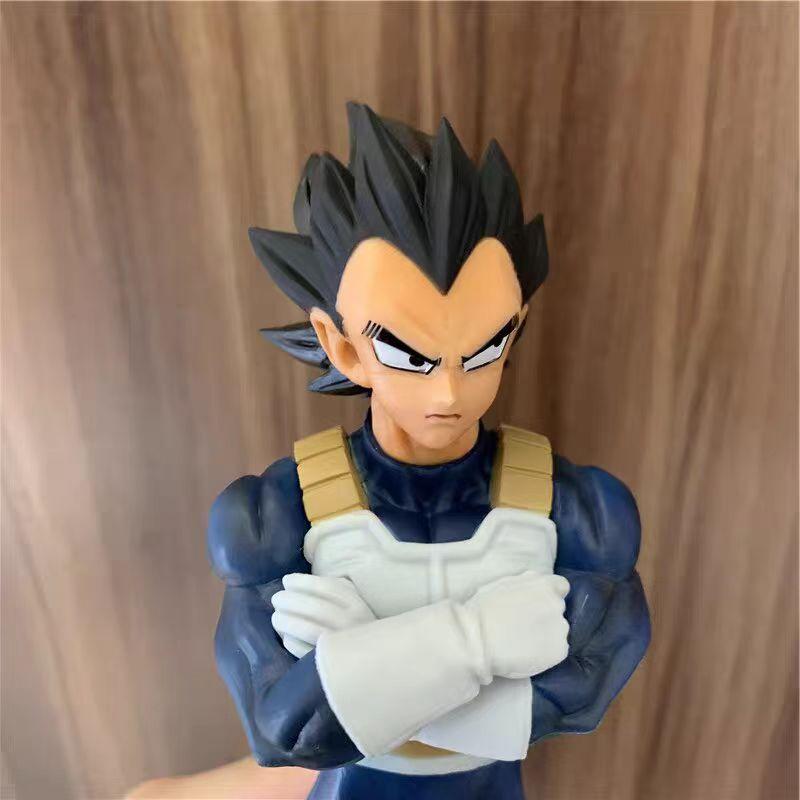 Anime Dragon Ball Z Black Hair Vegeta Battle Dress Standing Posture Figure PVC Action Model Collection Toys Desktop Ornaments
