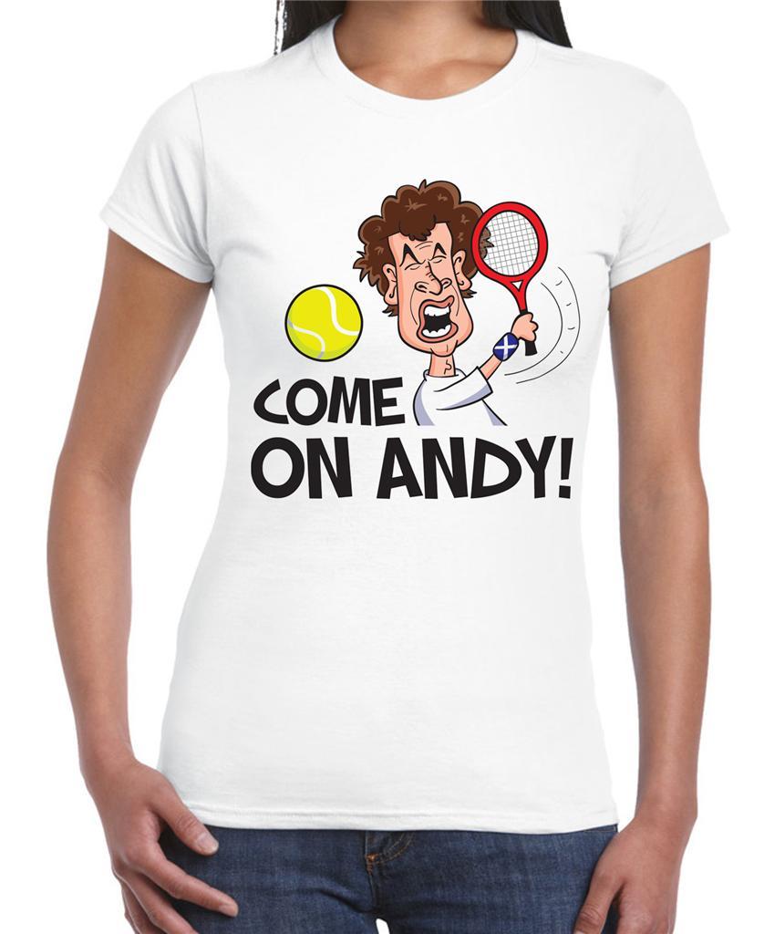 Come On Andy T shirt Tennis Wimbledon Murray Scotland Size S to XL XXXXL