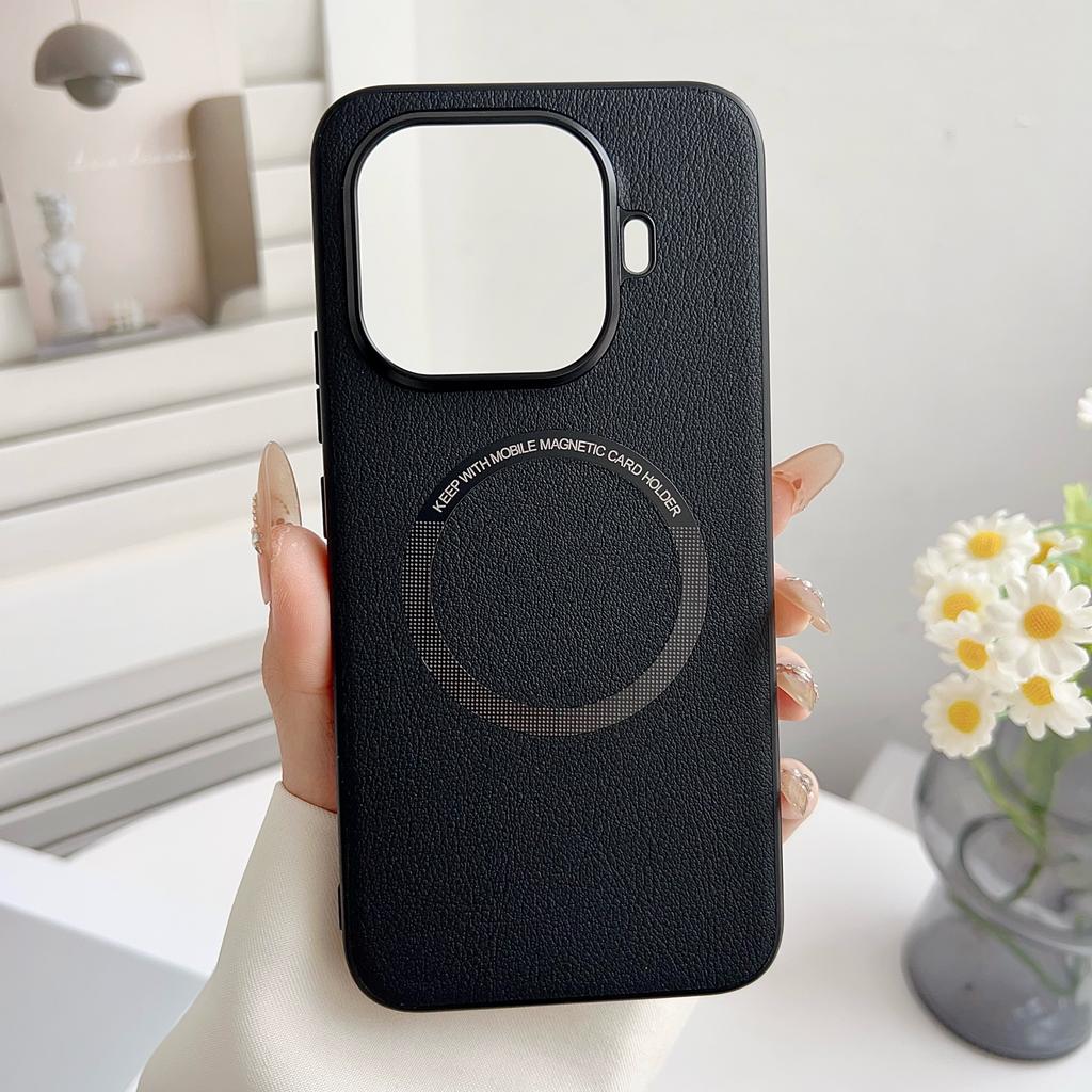 Case For Xiaomi 15T Pro 5G Luxury PU Leather For Magsafe Magnetic Wireless Charging Back Cover For Xiaomi 15TPro 5G Shell Bumper