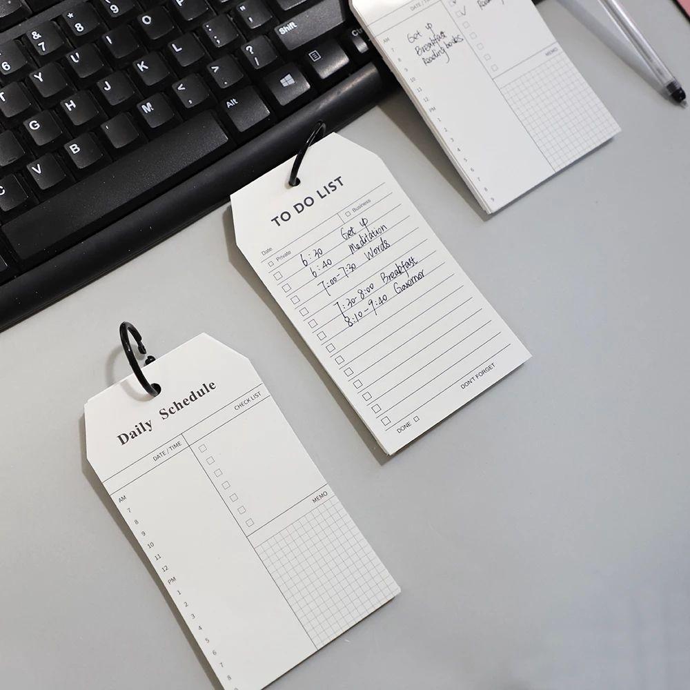 Note Pads Notepads Book Stationery Supplies Loose Leaf Planner Memo Daily Schedule List To Do List